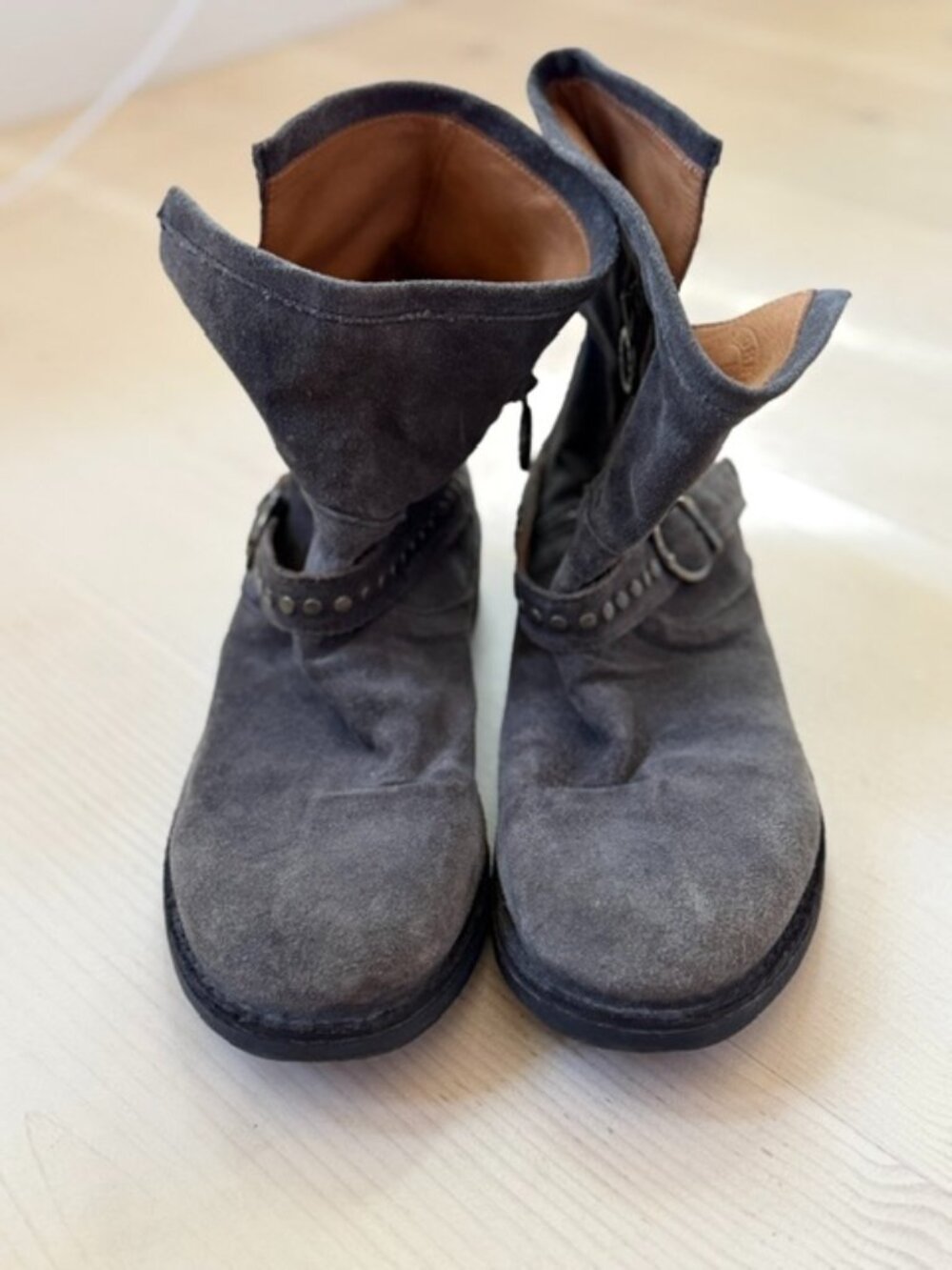 Fiorentini + Baker Gray Suede Boots Size 40